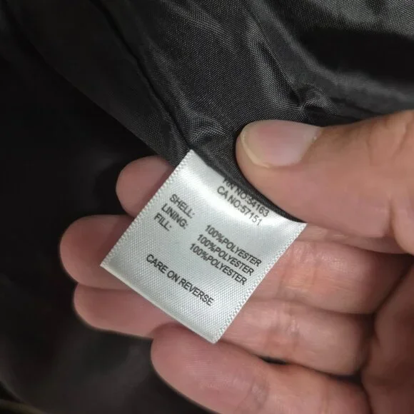 Kenneth Cole Black Velvet Floral Winter Puffer Vest - Picture 5 of 6